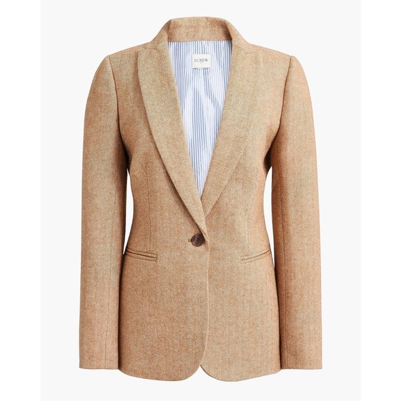 J. Crew Jackets & Blazers - J.Crew Women’s 8P Herringbone Wool Blend Holland Blazer Office Career Academia